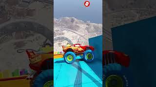 GTA 5 Rainbow Disney Pixar Cars & Rainbow Spiderman Crazy Ramp Challenge #gta5 #spiderman 