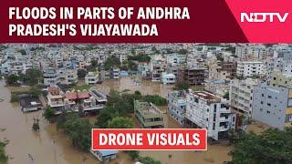 Andhra Pradesh News Today | Drone Footage Shows Floods In Parts Of Andhra Pradesh's Vijayawada