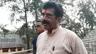 BJP's State President Sadanand Tanavade speaks to the media 