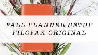 Fall Planner Setup in my Oringinal Filofax