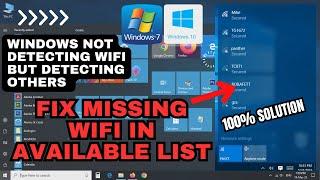 Wifi network signal doesnt show up wifi signal in Search list (Solved)  wifi not showing in windows
