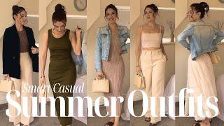 5 Easy Smart/Casual Summer Transitional Outfits || Perfect for the British Weather! 