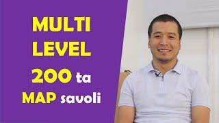 200 ta MAP savoli!!! 95% shulardan tushadi! #multileveltest