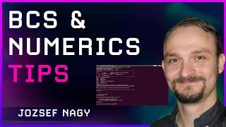 Boundary Conditions & Numerics - Tips | Jozsef Nagy