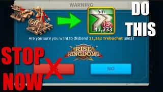 Convert your SIEGE in speed ups - Delete SIEGE with style and profit from them in Rise of Kingdoms