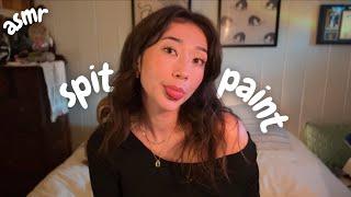 ASMR Spit Painting You (Wet Mouth Sounds, Personal Attention, Hand Movements)