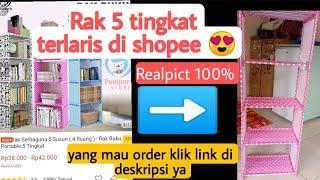 Rak Serbaguna 5 Tingkat terlaris di shopee || harga murah barang realpict|| shopee haul