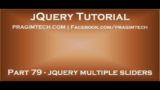 jquery multiple sliders on page
