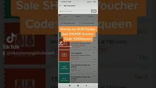 Shopee 10.30 Payday Sale Voucher Code! | Lakwatserang Bikolana Ph