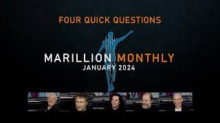 Marillion Monthly - January 2024 - Back to the studio and four quick questions