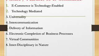 E Commerce 2 Nature and Scope of E Commerce