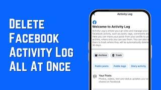 How To Delete Facebook Activity Log All At Once | Clear All FB Activity History (EASY GUIDE)