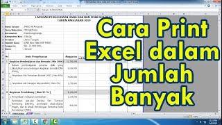 Cara Print Excel Banyak Lembar