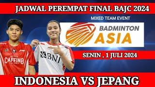 JADWAL PEREMPAT FINAL BADMINTON ASIA JUNIOR CHAMPIONSHIPS 2024 | JADWAL BADMINTON HARI INI