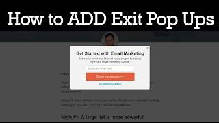 How to add Exit Popups to your website