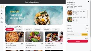 Dashboard  Food Delivery Services using HTML and CSS only | Dashboard Admin