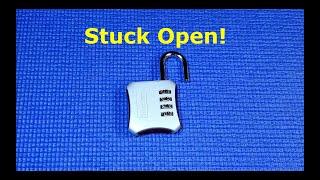 (200) Master Lock 653D - Stuck open! How to recover your lost combination