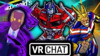 OPTIMUS PRIME, ALL MIGHT, AND BIDEN TAKE OVER VR CHAT! (Voice Trolling)