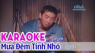 Mưa Đêm Tỉnh Nhỏ - KARAOKE | Tone Nam | Trường Vũ