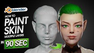 How to Paint Skin in Blender in 90 Seconds | Quickie Tuts #10