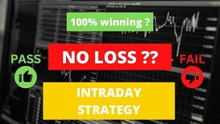  TRADING VIEW - PINE SCRIPT:  100% WINNING RATE ~ NO LOSS INTRADAY STRATEGY 