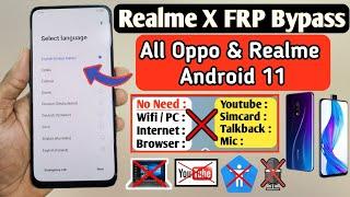 Realme X (Rmx1901) Google Lock Remove | All Realme Android 11 | Realme X FRP Bypass Android 11