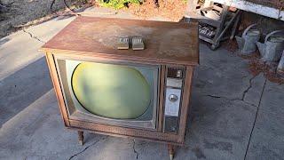 Zenith Color Roundy Console Television 24MC36 BAKED