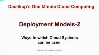 T- 80. Cloud Private Deployment- Dastikop's One Minute Cloud Computing