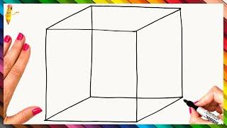 How To Draw A Cube Step By Step  Cube Drawing Easy