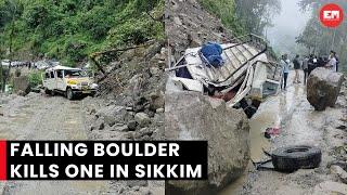 Falling boulder kills one injures several others in Sikkim