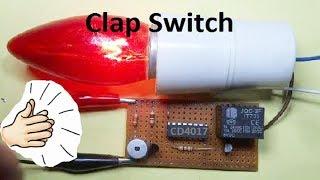 Clap On off switch with 4017 IC / Clap Switch Without IC