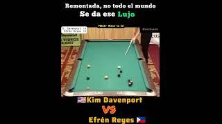 SE DIO EL LUJO DE REMONTAR AL MAGOKIM DAVENPORT vsEFRÉN REYES  9 BALL-RACE TO 13