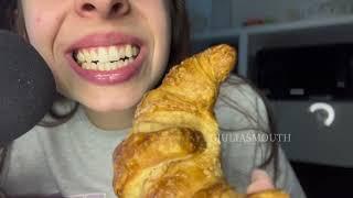 ASMR eating a CROISSANT 