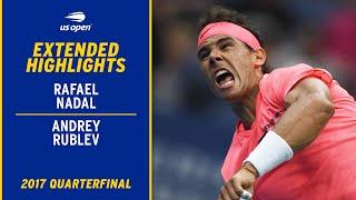 Rafael Nadal vs. Andrey Rublev Extended Highlights | 2017 US Open Quarterfinal