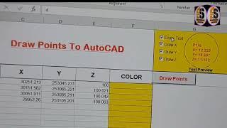 How to import coordinate with numbers and elevation in autocad | with one click | Excel to autocad.