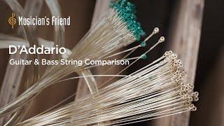 D'Addario Electric Guitar and Bass String Comparison - Flat Wound vs. Half Round vs. Round Wound