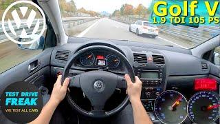 2004 Volkswagen Golf V 1.9 TDI DSG 105 PS TOP SPEED GERMAN AUTOBAHN DRIVE POV