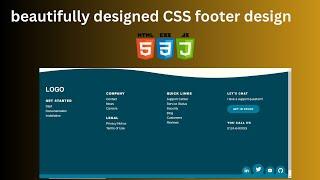 Attractive Responsive Footer with Social Media Icons Using HTML and CSS for Beginners