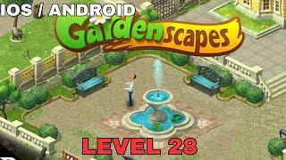 GARDENSCAPES LEVEL 28 - Gameplay Walkthrough (iOS,Android Gameplay) HOMESCAPES gameplay