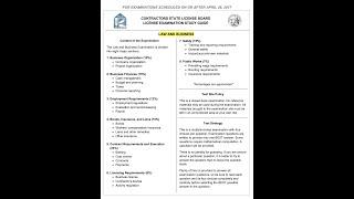 California Contractors License Law and Business Study Guide (Updated 2021)