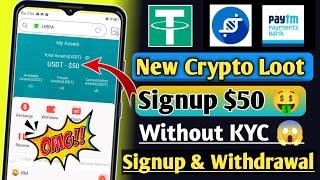 New crypto loot || signup $50 without kyc no investment || signup & withdrawal 