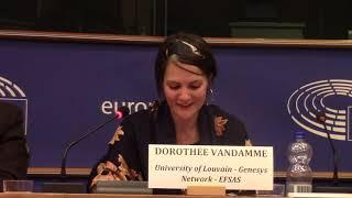 Dr. Dorothée Vandamme speaking at EFSAS Seminar on CPEC at the European Parliament