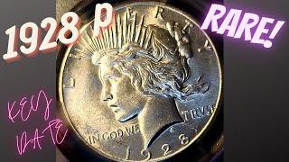 Rare 1928 P Peace Dollar/Key Date Lowest Mintage.