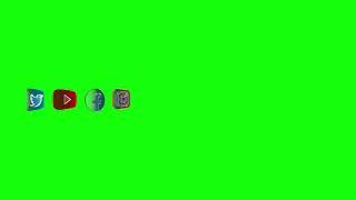 Animated Green Screen Social Media Icon Copyright Free || Animated Green Screen Lower Third