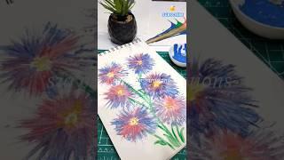 watercolor painting Best flowers #diy #craft #watercolor #flowers #the #art #ytshorts #viral #foryou