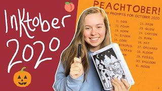 I Completed Peachtober 2020! My Inktober experience + favorite drawing supplies