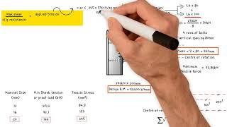How to determine the  bolt size for connecting a bracket subjected to bending moment.