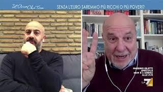 Gianluigi Paragone contro Alan Friedman: "Non è vero che senza l'euro saremmo in bancarotta, ...