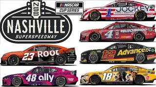 2022 NASCAR CUP SERIES PAINT SCHEME PREVIEW FOR NASHVILLE SUPERSPEEDWAY