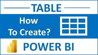 Power BI Tutorial : Create a Table from Scratch with Enter Data